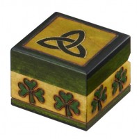 Celtic Trinity Knot Ring Box Hand Crafted Wood Ring Bearer Gift Box Trinket Box   201856867607